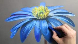 Pastel Painting of a Flower for Beginners Step by Step