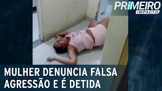 Mulher é detida após fingir agressão de marido e denunciá-lo | Primeiro Impacto (10/02/23)