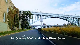 4K Driving NYC - Harlem River Drive Upper Manhattan (Oct 2020)