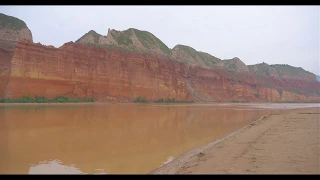 中國甘肅 太極島 赤壁碼頭 紅崖赤壁 | Red Cliffs by the Yellow River , Gansu China