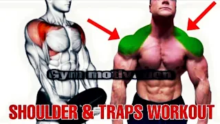 9 Best Exercise for BIGGER SHOULDER and TRAPS - Gym motivation