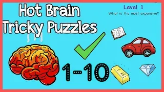 Hot Brain Tricky Puzzles Level 1 2 3 4 5 6 7 8 9 10 Walkthrough Solution