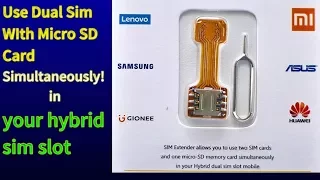 Use dual SIM and SD card with Hybrid Sim Slot