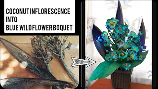 Diy COCONUT CAP INFLORESCENCE BOQUET / DIY SOMETHING  FLOWER BOQUET