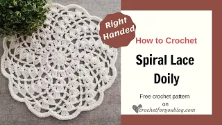 Beginner Friendly Spiral Lace Crochet Doily Tutorial + Free Pattern
