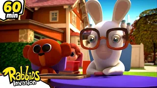 It's back to school time for the Rabbids!| RABBIDS INVASION | 1H New compilation | Cartoon for kids