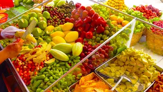 You have So Many Choices!! Around 30 Kinds of Fruits & 40 Kinds of Khmer Salt are in This One Stall!