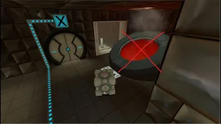 Taking Companion Cube from Chamber 17 to Glados