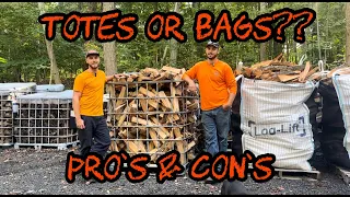 #413 IBC Totes vs. Log-Lift Bags Which is Better for YOUR Firewood??