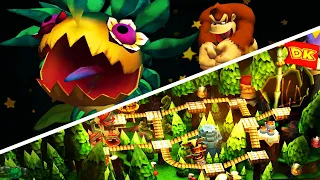 Donkey Kong Country Returns 3D - World 5: Forest - No Damage 100% Walkthrough