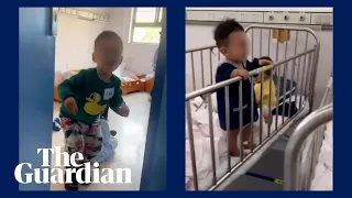 Video reportedly shows children infected with Covid separated from parents in Shanghai