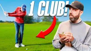 What can a Tour Pro score with only 1 golf club?