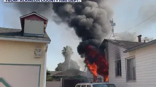 San Leandro homeowner runs outside without clothes as ammunition explodes during fire