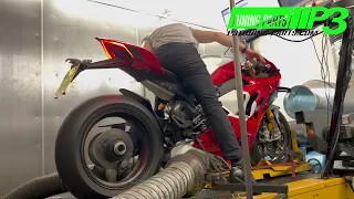 Ducati V4R Dyno Video Stock bike base run before full Track build P3 Tuning