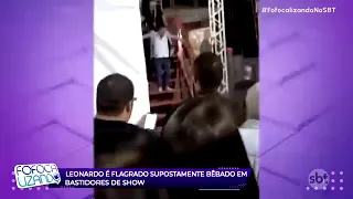 VÍDEO: Cantor Leonardo supostamente bêbado cai de escada e viraliza na web | Imagens: Fofocalizando