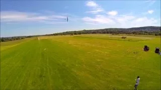 Handlaunch RC Glider from air perspective using a drone - OLD but GOLD Video