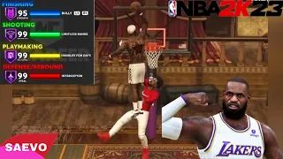 THE BEST 6'8 DEMIGOD LEBRON JAMES BUILD IN NBA 2K23 - DEMIGOD LEBRON JAMES BUILD