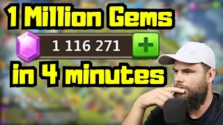 Spending 1 000 000 Gems in 4 Minutes | Castle Clash