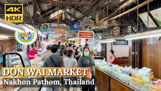 [NAKHON PATHOM] Don Wai Floating Market "Exploring Local Thai Foods & Market"| Thailand [4K HDR]