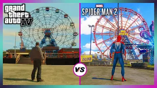Spider-Man 2 vs GTA 4 - How Accurate is NY Map? New York Map Comparison