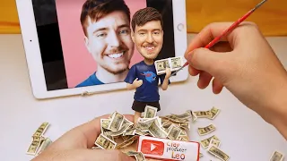 I made MrBeast with polymer clay.★ Polymer Clay Tutorial.| Hice MrBeast con arcilla polimérica.