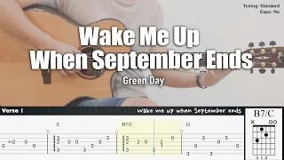 Wake Me Up When September Ends - Green Day | Fingerstyle Guitar | TAB + Chords + Lyrics