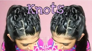 HAIRSTYLE WITH KNOTS so EASY!/ Peinados con Nudos- Libi Galvan