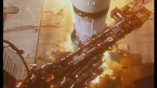 1969 Apollo 11 Saturn V launch in slow motion, Pad Camera 1 (looking down from top)