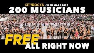 Free - All Right Now - 200 musicians - CityRocks rock flashmob (Satu Mare - Romania  2023)