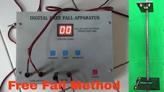 Determine Gravitational acceleration "g" by free fall using an electronic timer