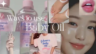 🫣Ways to use baby oil💦 in your skincare & body care routine✨✨