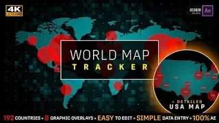 World & USA Map Population Tracker ★ After Effects Template ★ AE Templates