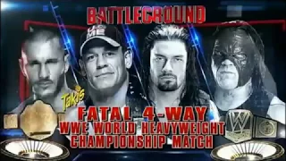 John Cena vs Roman Reigns vs Randy Orton vs Kane Highlights - Battleground 2014