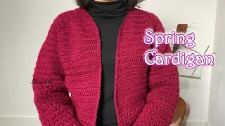 Crochet easy Top-down Cardigan