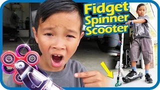 Fidget Spinner Scooter Wheels 1000mph Will It Work? Scooter Tricks, TigerBox HD