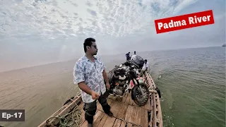 Dangerous river crossing on a boat with a Royal Enfield in Bangladesh | Ep-17