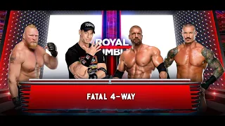 Full Match - John Cena vs Triple H vs Brock Lasner vs Randy Orton (4 legends) in Royal Rumble