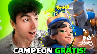 NUEVO CAMPEÓN GRATIS de CLASH ROYALE en ACCIÓN🫅!