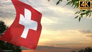 Swiss Flag & National Anthem 4K [CC]