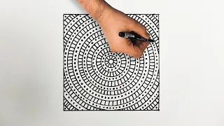 How to Draw Pattern #80 | Zentangle Pattern | Doodle Pattern | Mandala Pattern