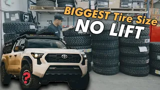 Maximum Tire Size For 2024 Tacoma WITHOUT Lift Kit!