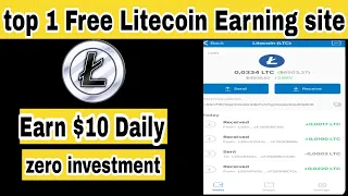 Top 1 Free Litecoin Earning site ||Best cryptocurrency site 2022|| Without any investment earn money