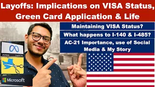 Layoffs: Implication on VISA Status & Green Card Application | Meet Praneet #layoffs #h1b #uscis