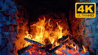🔥Relaxing Fireplace Burning 4K with Crackling Fire Sounds 3 Hours🔥Perfect Fireplace for Cozy Home