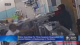 Caught On Video: Gunpoint Robbery At Bronx Barber Shop