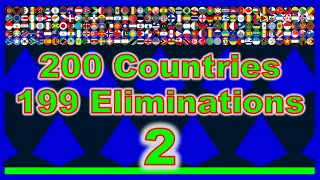 200 Countries & 199 Eliminations Marble Race #2 in Algodoo | Marble Factory