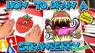 How To Draw A Strawberry Monster Folding Surprise