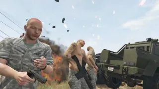 US Army vs Merryweather GTA V NPC Wars 12