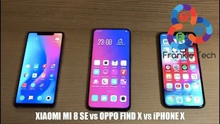 Xiaomi Mi 8 SE vs Oppo Find X vs iPhone X