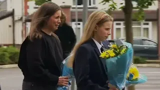 Rob Burrow's wife and children paid an emotional and tearful tribute to their husband and father.